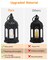 Mini Lantern with Flickering LED Candles,Vintage Black Decorative Hanging Candle Lanterns for Halloween,Wedding Decorations,Christmas,Table Centerpiece,Battery Included(Set of 6)